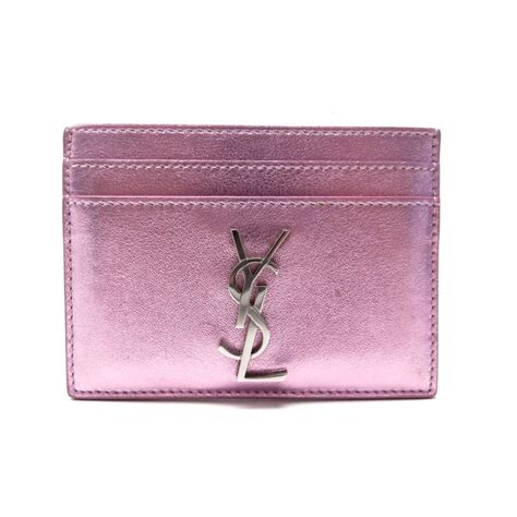 porte carte ysl rose|porte carte st laurent.